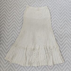 Gold Chacok Maxi A-Line Pleated Skirt